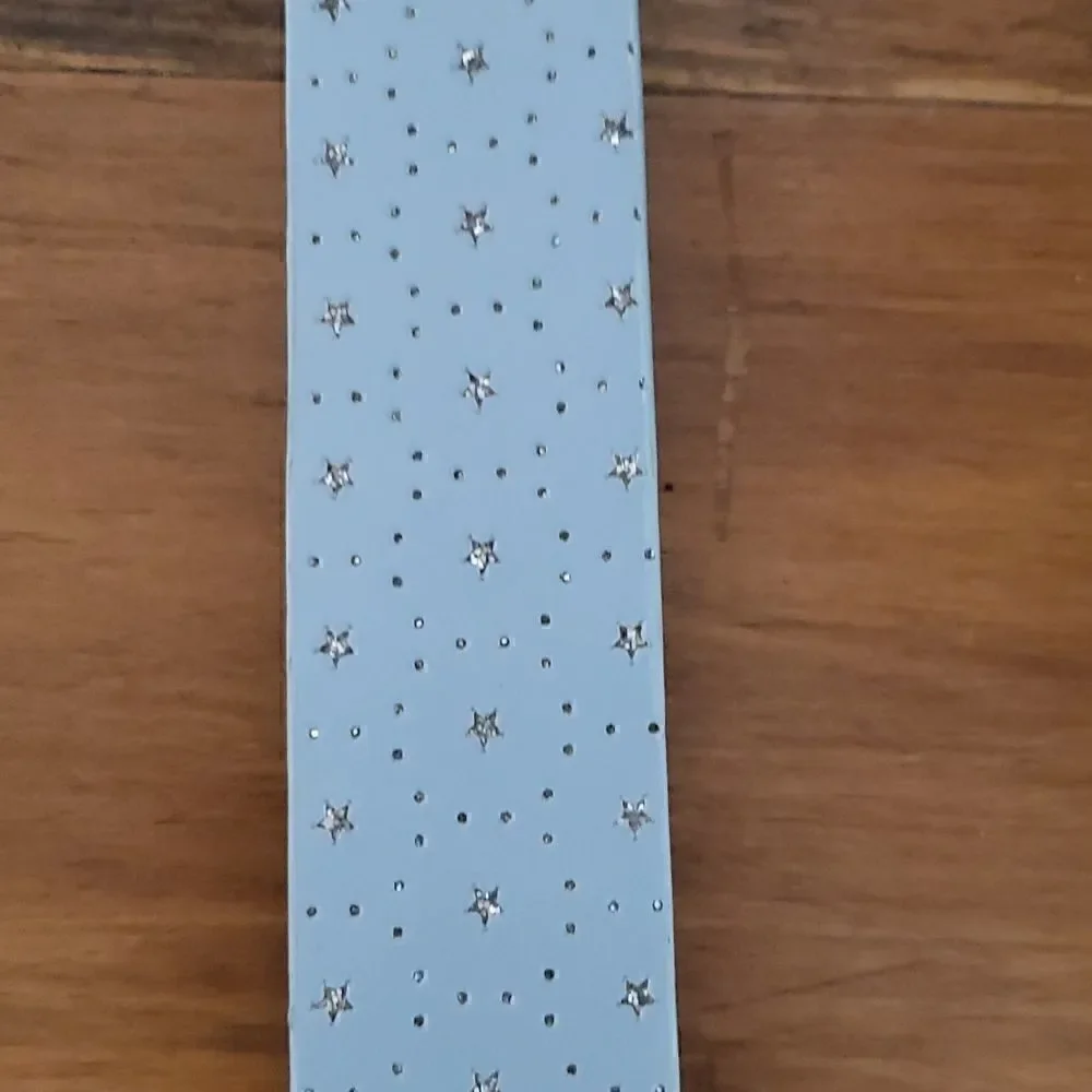 1.5 inch wide starred baby blue belt